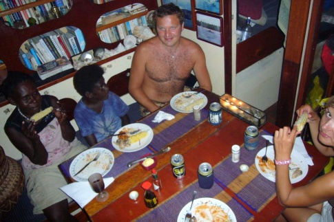 Papua - pierwszy obiad